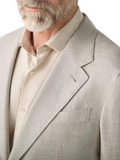 Zegna Men's Crossover Wool Linen and Silk Jacket - Light Beige - Size 48 | Thumbnail 4 Zegna Men's Crossover Wool Linen and Silk Jacket - Light Beige - Size 48 | Thumbnail 4