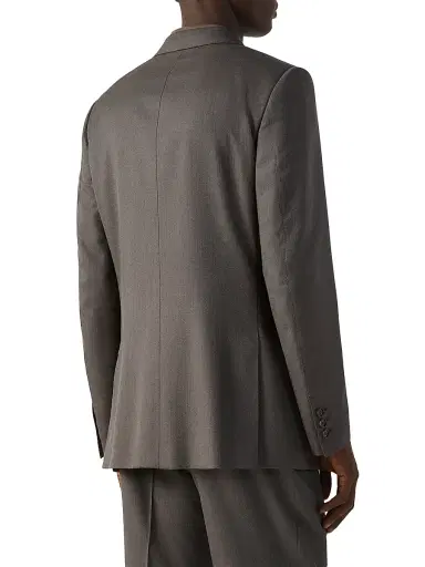 Zegna Men's Wool and Silk Jacket - Dark Taupe - Size 46 | Thumbnail 3 Zegna Men's Wool and Silk Jacket - Dark Taupe - Size 46 | Thumbnail 3