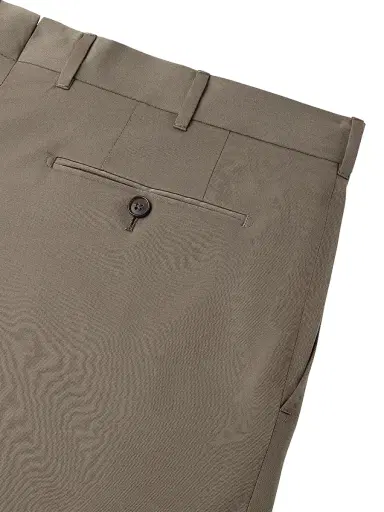 Zegna Men's Centoventimila Cotton and Wool Pants - Dark Taupe - Size 40 | Thumbnail 2 Zegna Men's Centoventimila Cotton and Wool Pants - Dark Taupe - Size 40 | Thumbnail 2