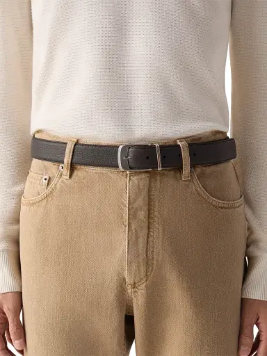 Zegna Men's Leather Belt - Dark Brown - Size 42 | Thumbnail 2 Zegna Men's Leather Belt - Dark Brown - Size 42 | Thumbnail 2