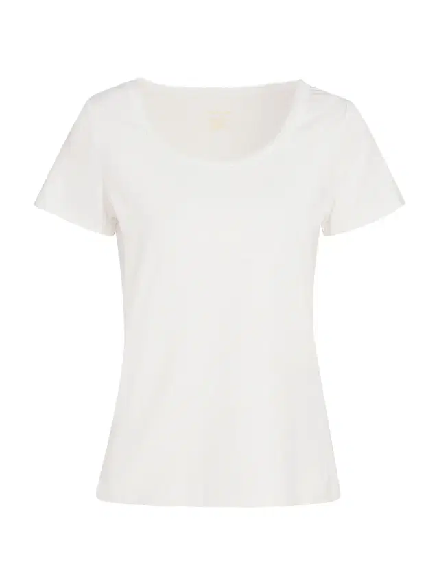 Women's Ahava Cotton-Blend Scoopneck T-Shirt - White