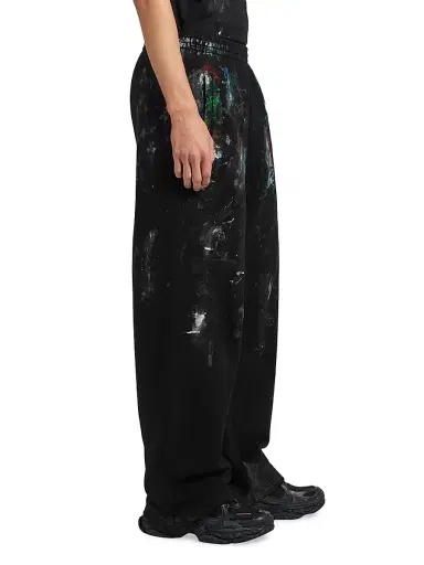 Balenciaga Men's Painter's Shirt Baggy Sweatpants - Black - Size Large | Thumbnail 5