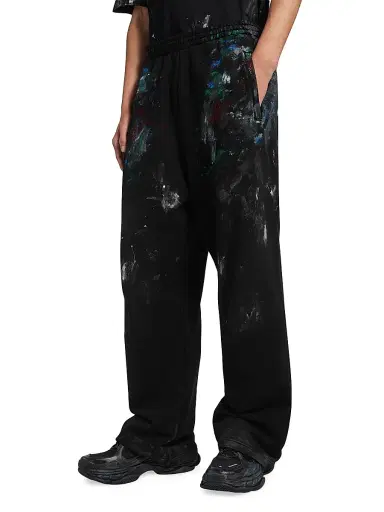 Balenciaga Men's Painter's Shirt Baggy Sweatpants - Black - Size Large | Thumbnail 6