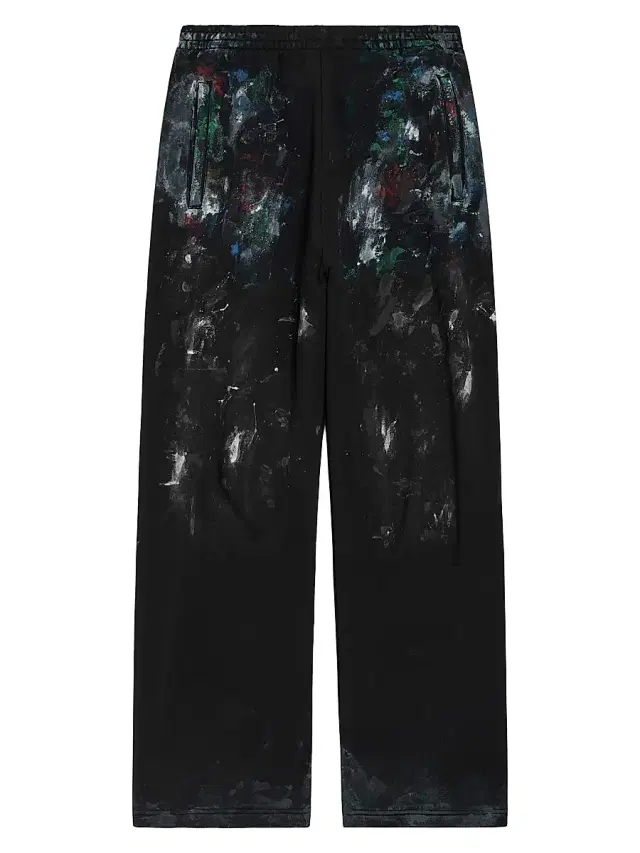 Men's Painter's Shirt Baggy Sweatpants - Black