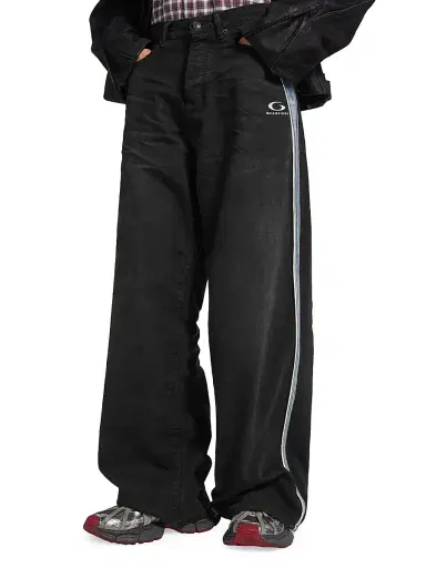 Balenciaga Men's Piping Detail Denim Jeans - Black - Size 30 | Thumbnail 3 Balenciaga Men's Piping Detail Denim Jeans - Black - Size 30 | Thumbnail 3