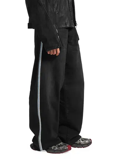Balenciaga Men's Piping Detail Denim Jeans - Black - Size 30 | Thumbnail 4 Balenciaga Men's Piping Detail Denim Jeans - Black - Size 30 | Thumbnail 4