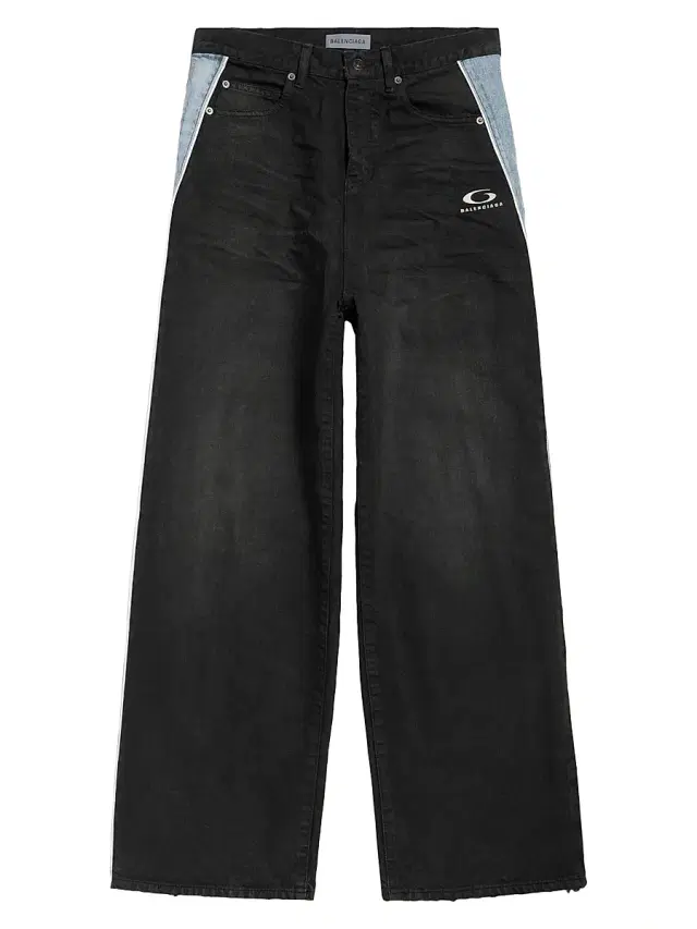 Men's Piping Detail Denim Jeans - Black