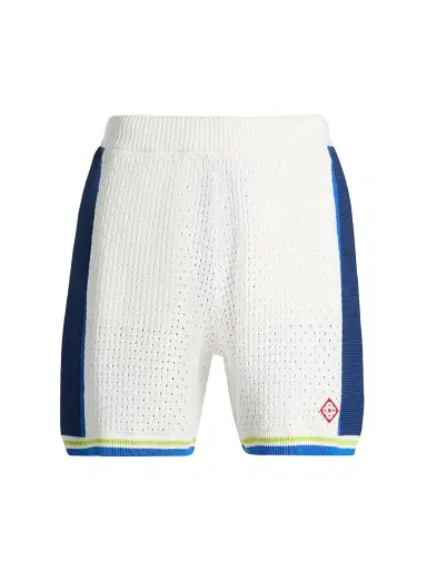 Casablanca Men's Side-Stripe Crochet Shorts | Thumbnail 1 Casablanca Men's Side-Stripe Crochet Shorts | Thumbnail 1