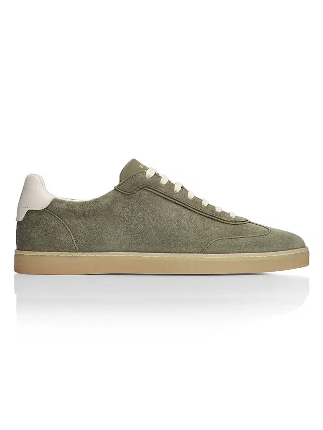 Men's Suede Low-Top Sneakers - Green