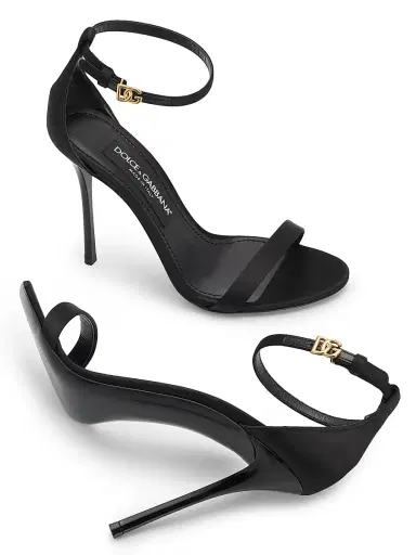 Dolce & Gabbana Women's Raso 105MM Stiletto-Heel Satin Sandals - Nero - Size 12 | Thumbnail 6 Dolce & Gabbana Women's Raso 105MM Stiletto-Heel Satin Sandals - Nero - Size 12 | Thumbnail 6