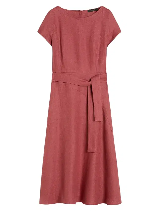 Weekend Max Mara Women's Linen Canvas Midi Dress - Cherry