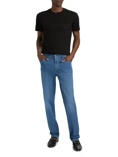 Stefano Ricci Men's Light Wash Tapered Straight-Leg Jeans - Blue Light Wash - Size 40 | Thumbnail 2 Stefano Ricci Men's Light Wash Tapered Straight-Leg Jeans - Blue Light Wash - Size 40 | Thumbnail 2