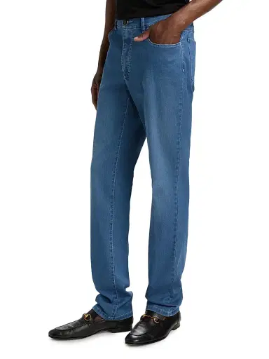 Stefano Ricci Men's Light Wash Tapered Straight-Leg Jeans - Blue Light Wash - Size 40 | Thumbnail 4 Stefano Ricci Men's Light Wash Tapered Straight-Leg Jeans - Blue Light Wash - Size 40 | Thumbnail 4