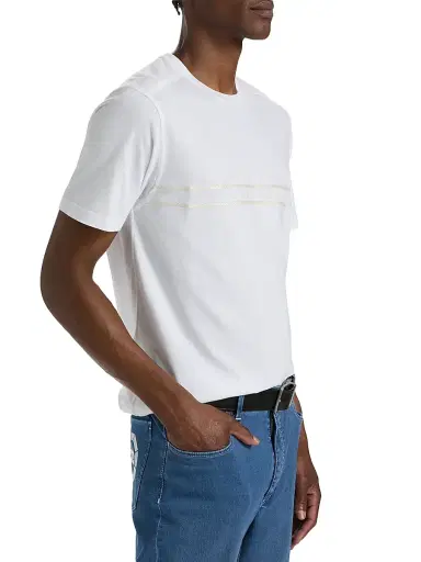 Stefano Ricci Men's Nautical Ricci Logo T-Shirt - White - Size XXL | Thumbnail 4