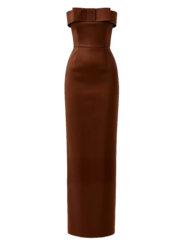 Women's Sisu Baba Au Rhum Bow-Detail Satin Gown - Baba Au Rhum