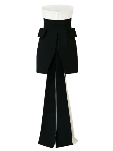 The New Arrivals Ilkyaz Ozel Women's Lalani Dark Matter Sash-Detail Crêpe Minidress | Thumbnail 2