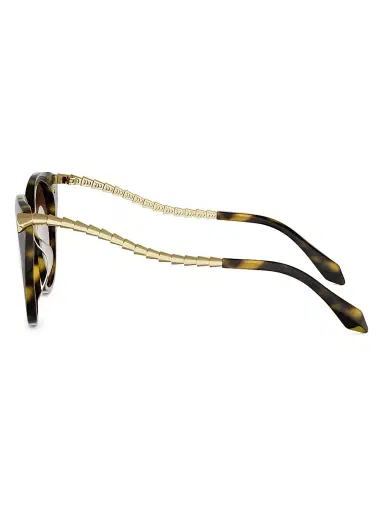 BVLGARI Women's Serpenti Viper 53MM Round Sunglasses - Gold Brown | Thumbnail 3 BVLGARI Women's Serpenti Viper 53MM Round Sunglasses - Gold Brown | Thumbnail 3
