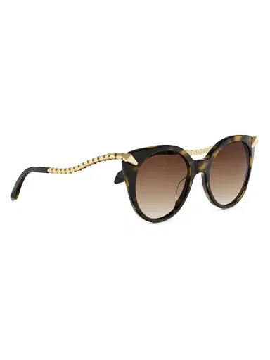 BVLGARI Women's Serpenti Viper 53MM Round Sunglasses - Gold Brown | Thumbnail 8 BVLGARI Women's Serpenti Viper 53MM Round Sunglasses - Gold Brown | Thumbnail 8