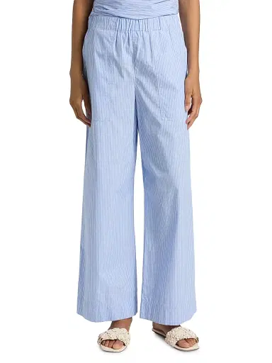 Simkhai Women's Arden Pull-On Pants - Periwinkle Stripe | Thumbnail 3 Simkhai Women's Arden Pull-On Pants - Periwinkle Stripe | Thumbnail 3