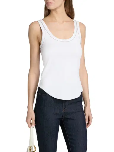 Cinq à Sept Women's Wilma Rhinestone-Embellished Tank - White - Size XL | Thumbnail 3 Cinq à Sept Women's Wilma Rhinestone-Embellished Tank - White - Size XL | Thumbnail 3