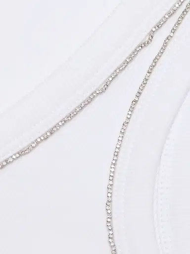 Cinq à Sept Women's Wilma Rhinestone-Embellished Tank - White - Size XL | Thumbnail 7 Cinq à Sept Women's Wilma Rhinestone-Embellished Tank - White - Size XL | Thumbnail 7
