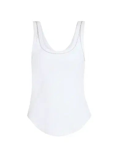 Cinq à Sept Women's Wilma Rhinestone-Embellished Tank - White - Size XL | Thumbnail 1 Cinq à Sept Women's Wilma Rhinestone-Embellished Tank - White - Size XL | Thumbnail 1