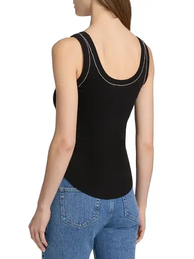 Cinq à Sept Women's Quenta Rhinestone-Embellished Tank - Black | Thumbnail 5