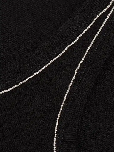 Cinq à Sept Women's Quenta Rhinestone-Embellished Tank - Black | Thumbnail 7