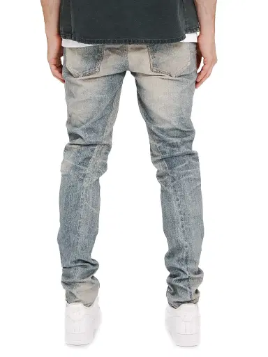 Purple Brand Men's Embellished Distressed Denim Skinny Jeans - Light Indigo - Size 29 | Thumbnail 2