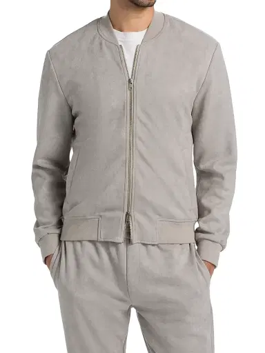 Monfrère Men's Maverick Faux Suede Bomber Jacket | Thumbnail 3
