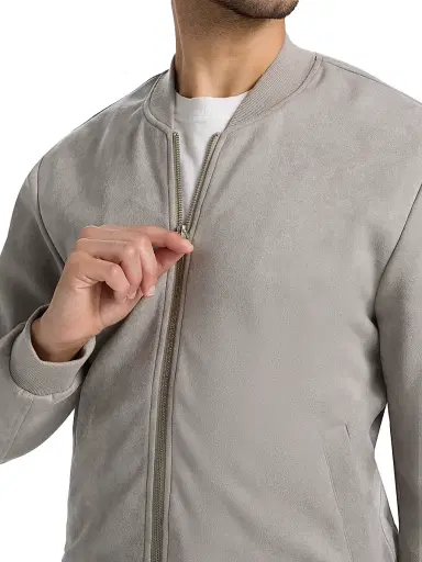 Monfrère Men's Maverick Faux Suede Bomber Jacket | Thumbnail 6