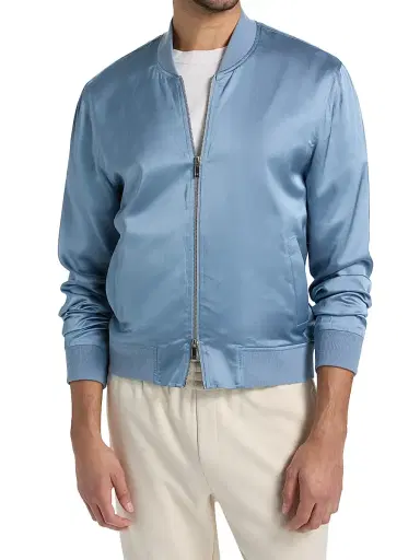Monfrère Men Maverick Satin Bomber Jacket | Thumbnail 3 Monfrère Men Maverick Satin Bomber Jacket | Thumbnail 3