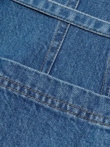 TANYA TAYLOR Women's Annika Denim Miniskirt - Medium Indigo Blue - Size 12 | Thumbnail 7
