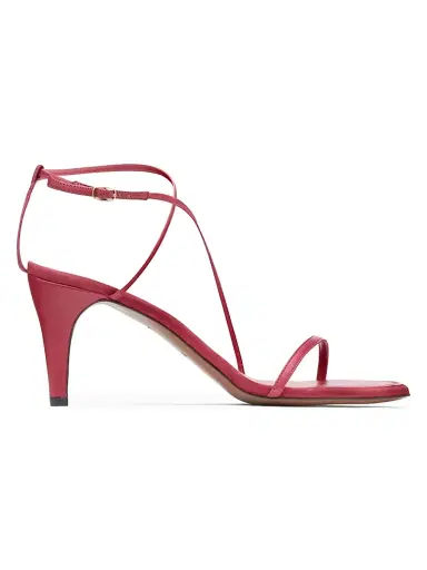 NEOUS Women's Nostalgic Modernism Chamu 80MM Leather Sandals - Ruby - Size 11 | Thumbnail 1