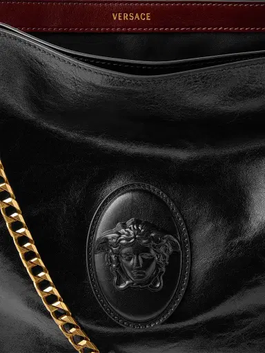 Versace Women's La Vacanza Cabine Leather Shoulder Bag - Black Gold | Thumbnail 3