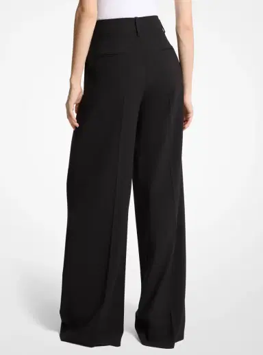 Michael Kors Collection Pleated Wool Trousers in Black | Thumbnail 5 Michael Kors Collection Pleated Wool Trousers in Black | Thumbnail 5