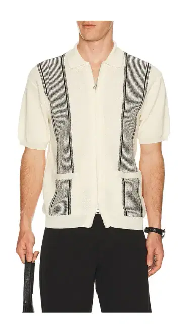 Beams Plus Zip Knit Polo Stripe | Thumbnail 5 Beams Plus Zip Knit Polo Stripe | Thumbnail 5