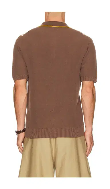 Beams Plus Knit Polo Front Stripe Jacquard | Thumbnail 2