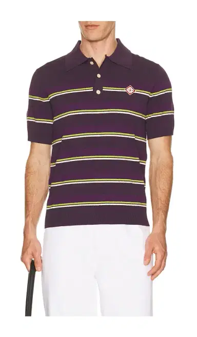 Casablanca Stripe Polo Shirt | Thumbnail 1
