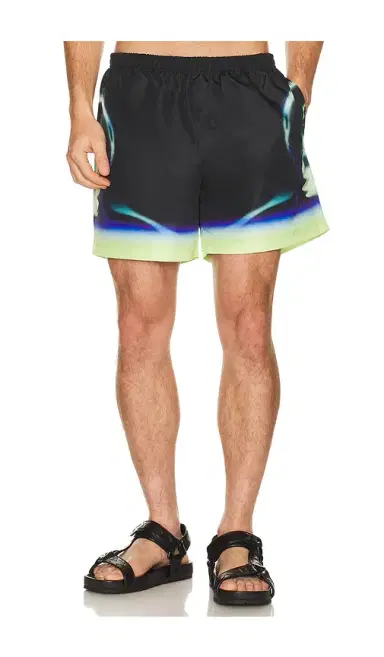 Casablanca Sporchid Black Printed Swim Shorts | Thumbnail 1 Casablanca Sporchid Black Printed Swim Shorts | Thumbnail 1