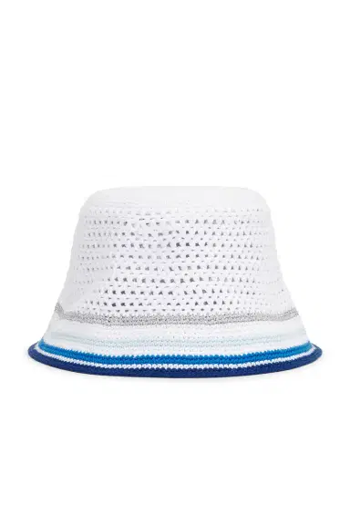 Casablanca Mesh Stripe Crochet Hat | Thumbnail 4