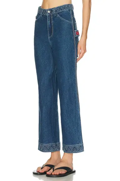 BODE Embroidered Knolly Brook Straight Leg | Thumbnail 3