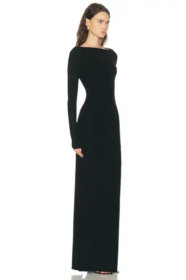 ÉTERNE Long Sleeve Boatneck Maxi Dress | Thumbnail 2 ÉTERNE Long Sleeve Boatneck Maxi Dress | Thumbnail 2