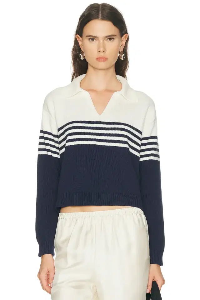 SIMKHAI Jules Knit Polo Sweater