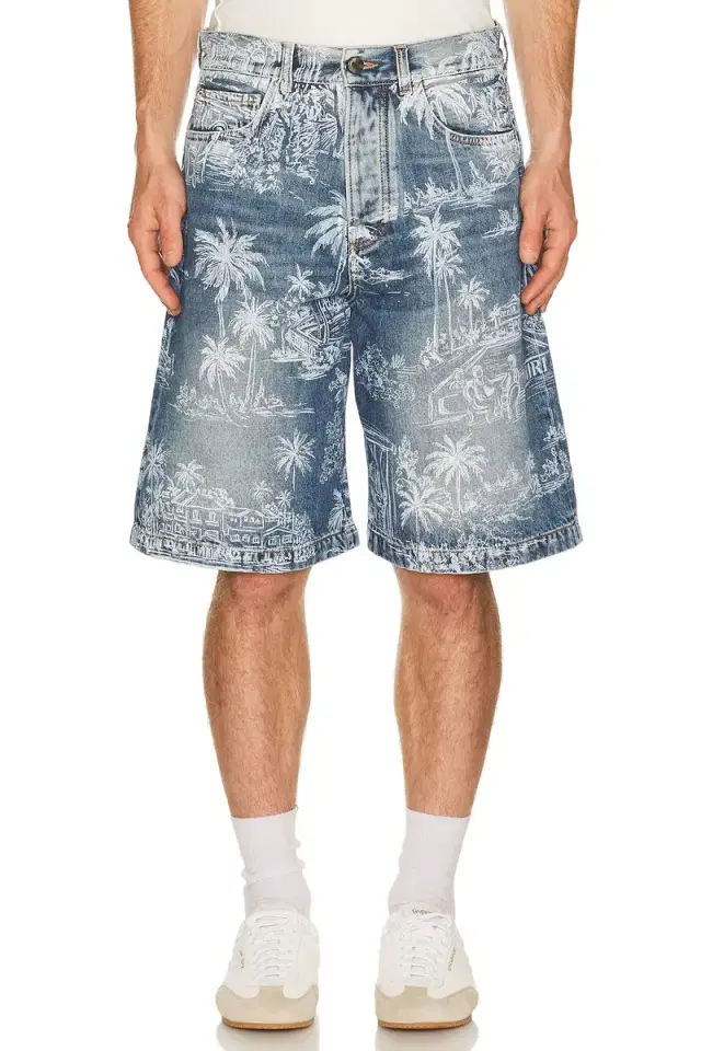 Amiri Chateau Palms Denim Short