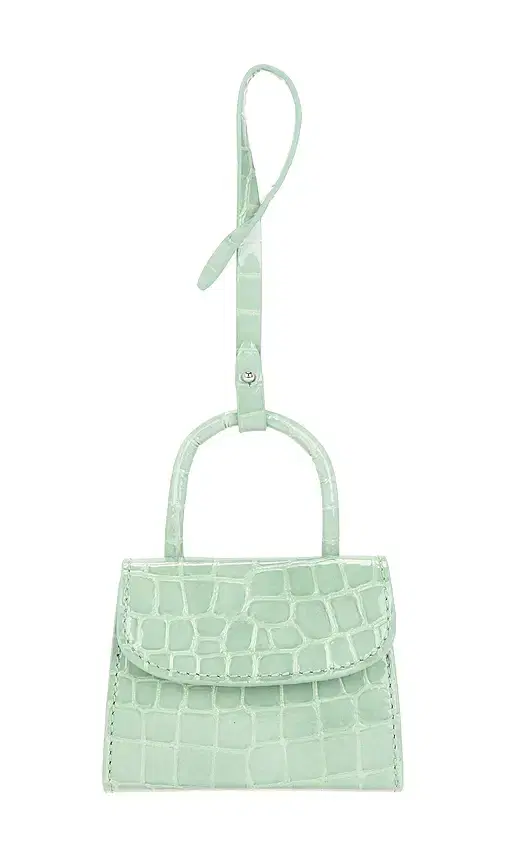 BY FAR Mini Mini Croco Embossed Card Holder