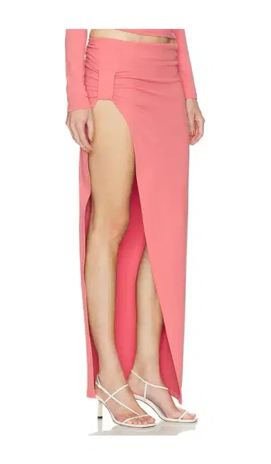 susana monaco Side Gathered Skirt With Attached Bodysuit Lining | Thumbnail 2 susana monaco Side Gathered Skirt With Attached Bodysuit Lining | Thumbnail 2