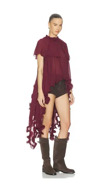 Aniye Records Heren Ruffle Top | Thumbnail 2