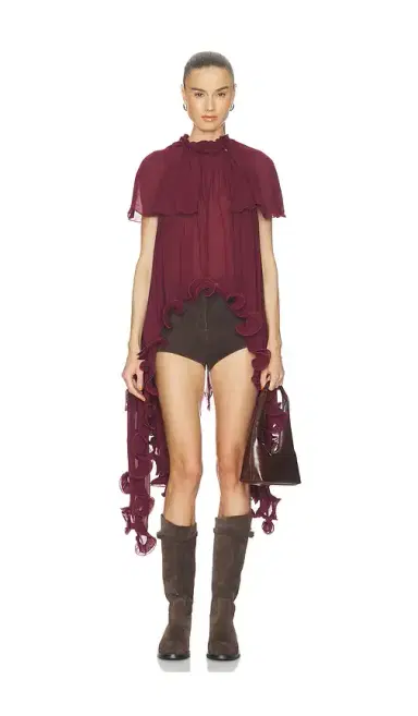 Aniye Records Heren Ruffle Top | Thumbnail 1