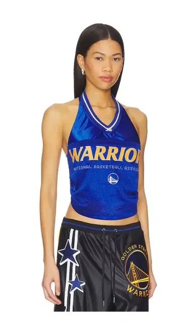 Off Season Golden State Warriors Jersey Halter Top | Thumbnail 2 Off Season Golden State Warriors Jersey Halter Top | Thumbnail 2